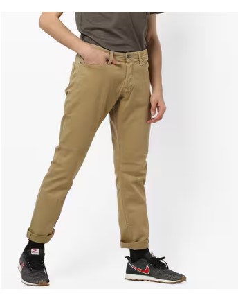 Mumbai Mid-Rise Slim Fit Flat-Front Trousers