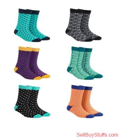 Mumbai Dynamocks Unisex Pack of 6 Multicoloured Patterned Calf-Length Socks