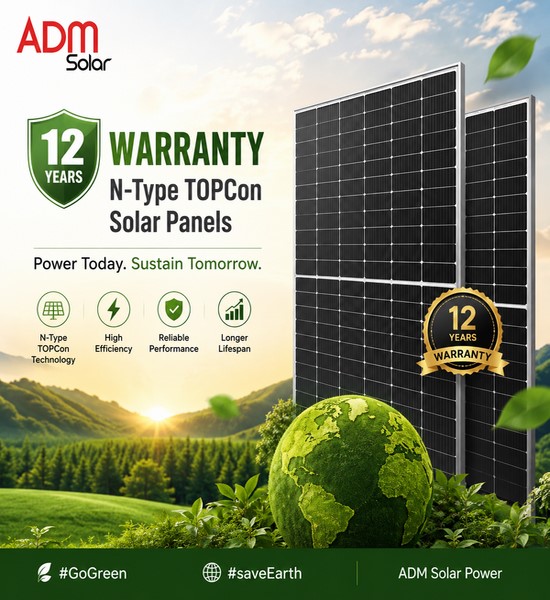 Ballabhgarh ADM Solar N-Type TOPCon Bulk Solar Panels on sale