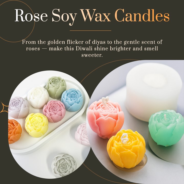 Mohali sandalwood rose soy candle