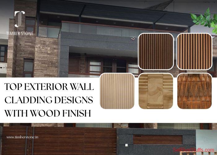 Jaipur Top Exterior Wall Cladding Designs with Wood Finish