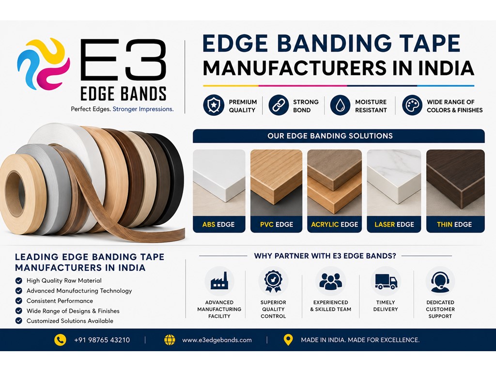 Top Edge Banding Tape Manufacturers in India | Best PVC Edge Banding Company