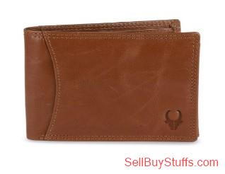 Mumbai WildHorn Men Tan Brown RFID Protected Genuine Leather Hand-Stitched Solid Two Fold Wallet