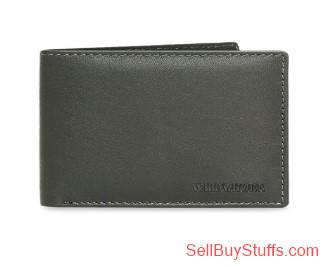 Mumbai WildHorn Men Green Solid RFID Protected Genuine Leather Two Fold Wallet