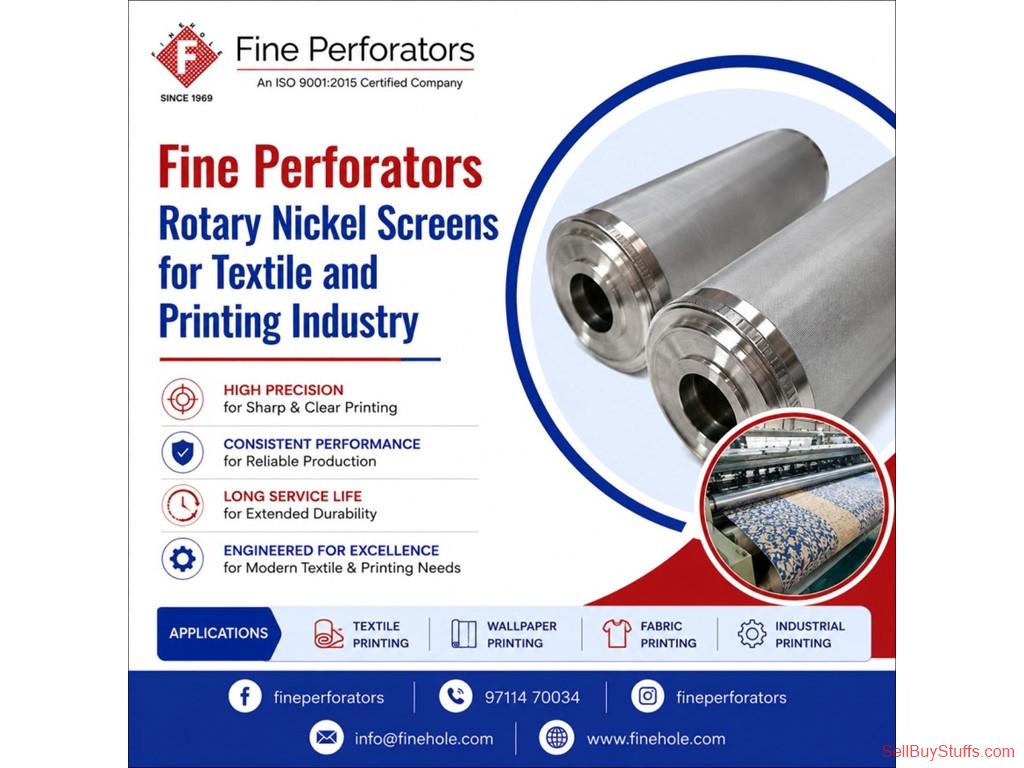 Fine Perforators Rotary Nickel Screens for Textile and Printing Industry