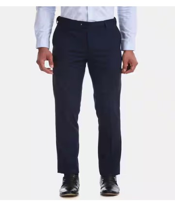 Mumbai Mid-Rise Tapered Fit Flat-Front Trousers