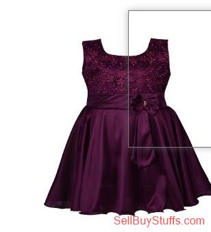 Mumbai Myntra New-Wish Karo Girls Maroon Solid Fit and Flare Dress
