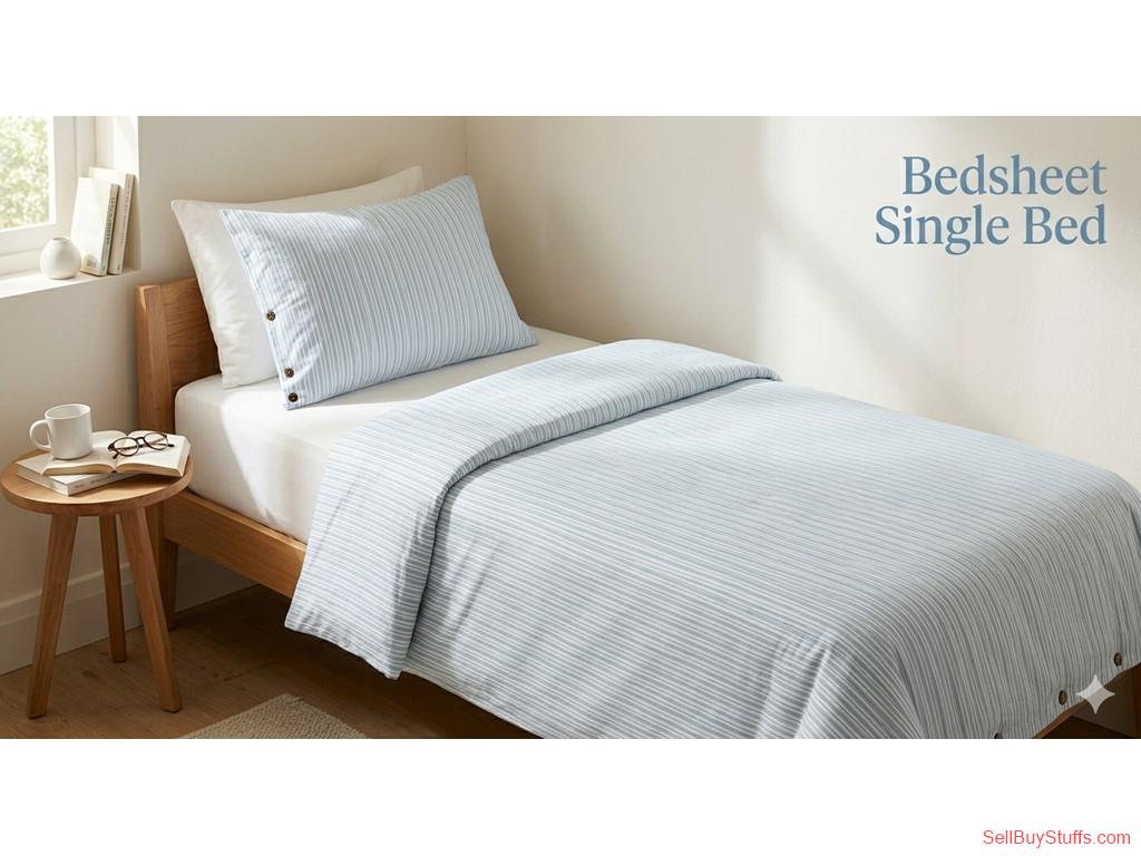 Gurgaon  Cotton Single Bed Bedsheet Online India – Soft, Breathable & Durable | TheIndiGlobal