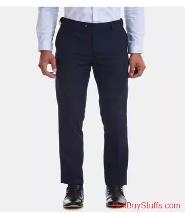 Mumbai Mid-Rise Tapered Fit Flat-Front Trousers