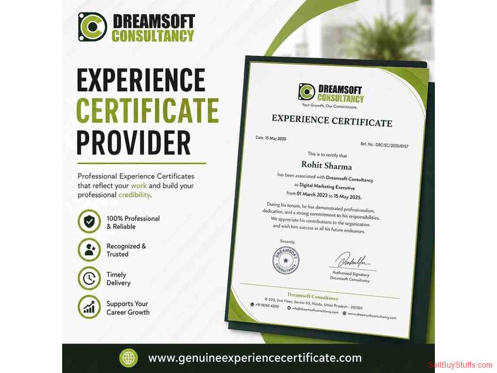 Australia Classifieds Experience Certificate Provider in Bangalore