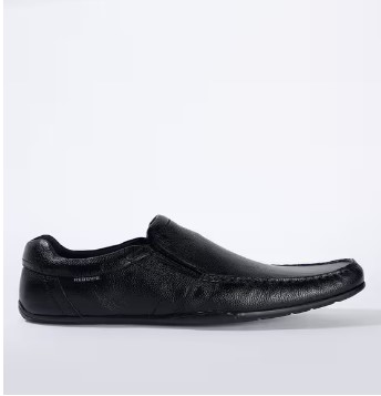 Kalyan Textured Slip-On Shoes with Moc-Stitch Upper