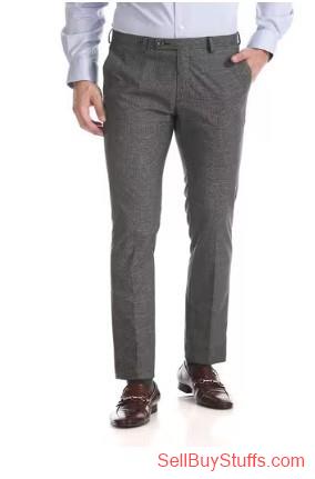Mumbai Super Slim Fit Flat-Front Trousers