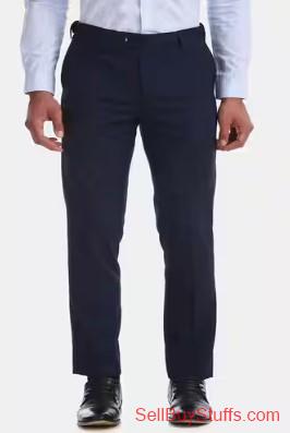 Mumbai Mid-Rise Tapered Fit Flat-Front Trousers