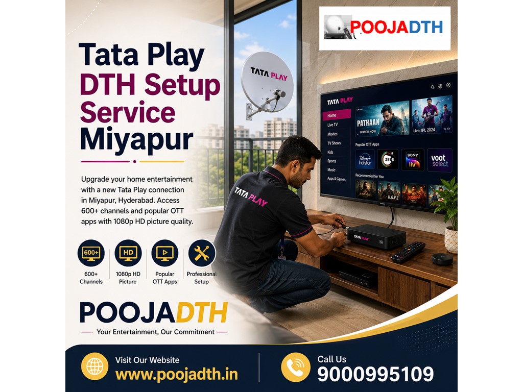 Australia Classifieds Tata Play DTH Setup Service Miyapur