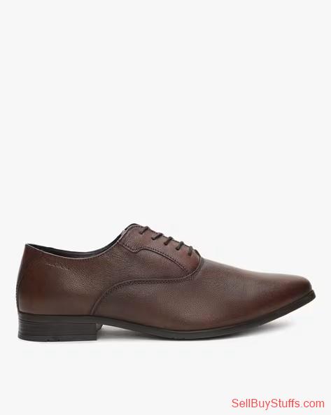 Mumbai Lace-Up Leather Oxfords with Broguing