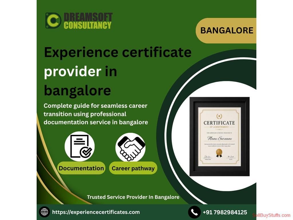 Bangalore Experience certificate provider in bangalore for employment and HR documentation   