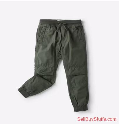 second hand/new: Textured Jogger Pants with Elasticated Drawstring Waistband