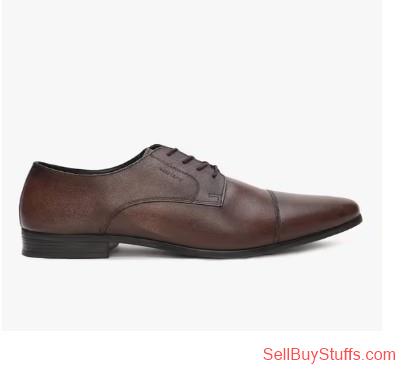 Mumbai Lace-Up Leather Derbies with Broguing