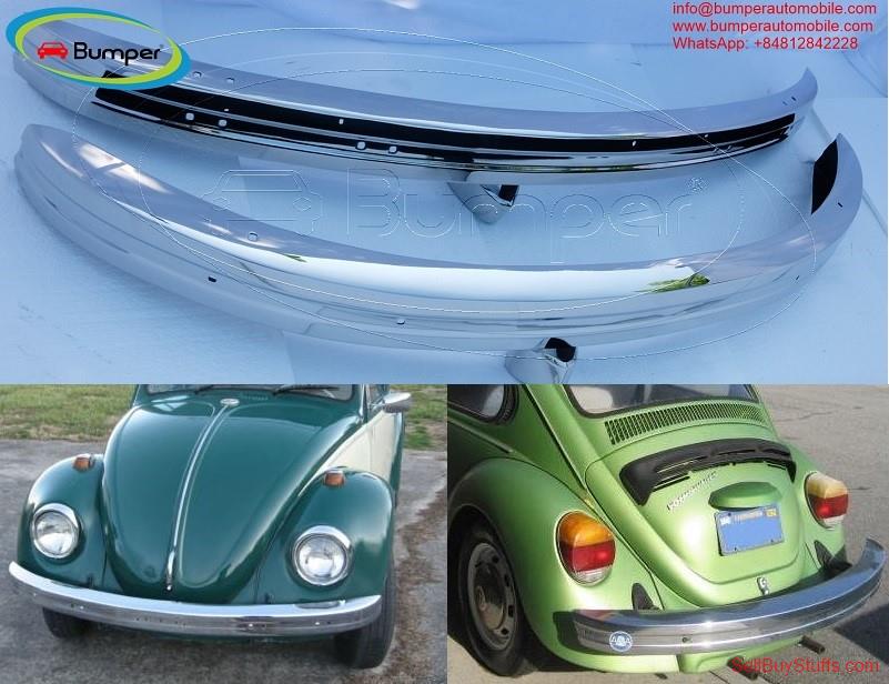 Delhi Volkswagen Beetle bumper type (1968-1974) by stainless steel  (VW Käfer Stoßfänger satz) new