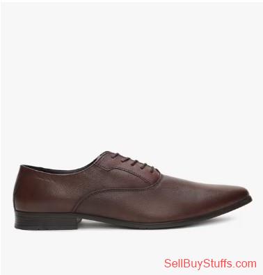 Mumbai Lace-Up Leather Oxfords with Broguing