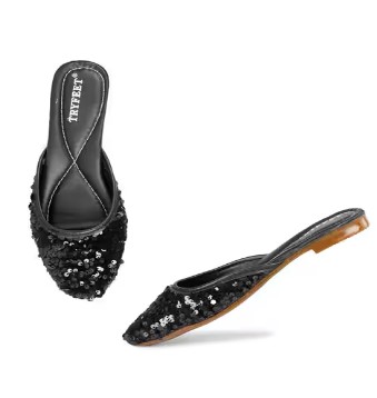 Kalyan Slip-On Mules with Embellishments