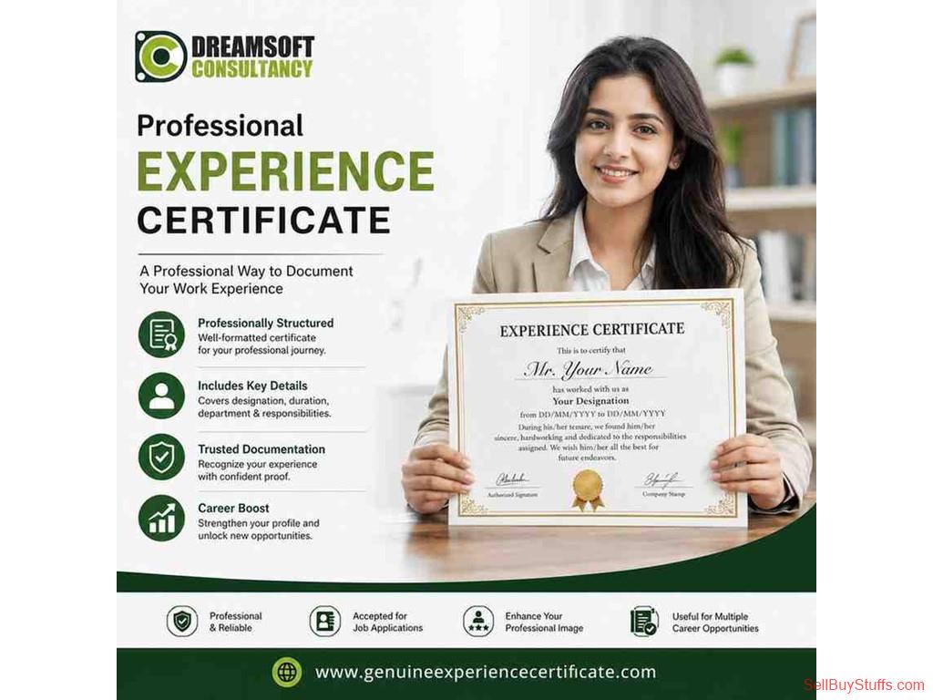 Australia Classifieds Experience Certificate Provider in Bangalore