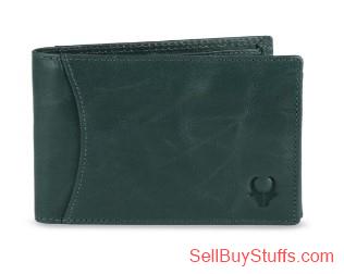 Mumbai WildHorn Men Teal Blue Solid RFID Protected Leather Two Fold Wallet