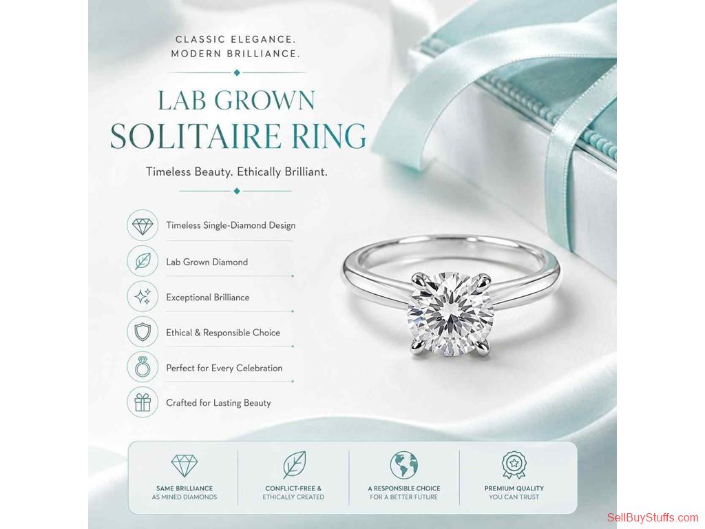 Surat Lab Grown Solitaire Ring – Classic Elegance with Modern Brilliance