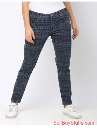 Mumbai Printed Skinny Fit Jeans