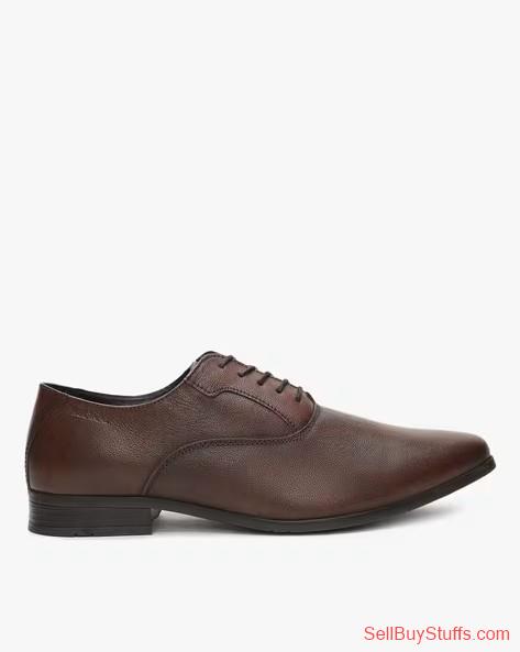 Mumbai Lace-Up Leather Oxfords with Broguing
