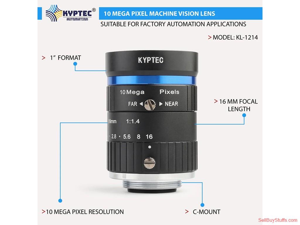 Delhi 16 MM 10 MP Machine Vision Lens with 1-Inch Image Format and C-Mount