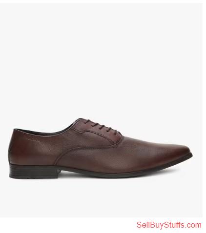 Mumbai Lace-Up Leather Oxfords with Broguing