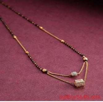 Mumbai Priyaasi Black Gold-Plated AD-Studded & Beaded Layered Mangalsutra