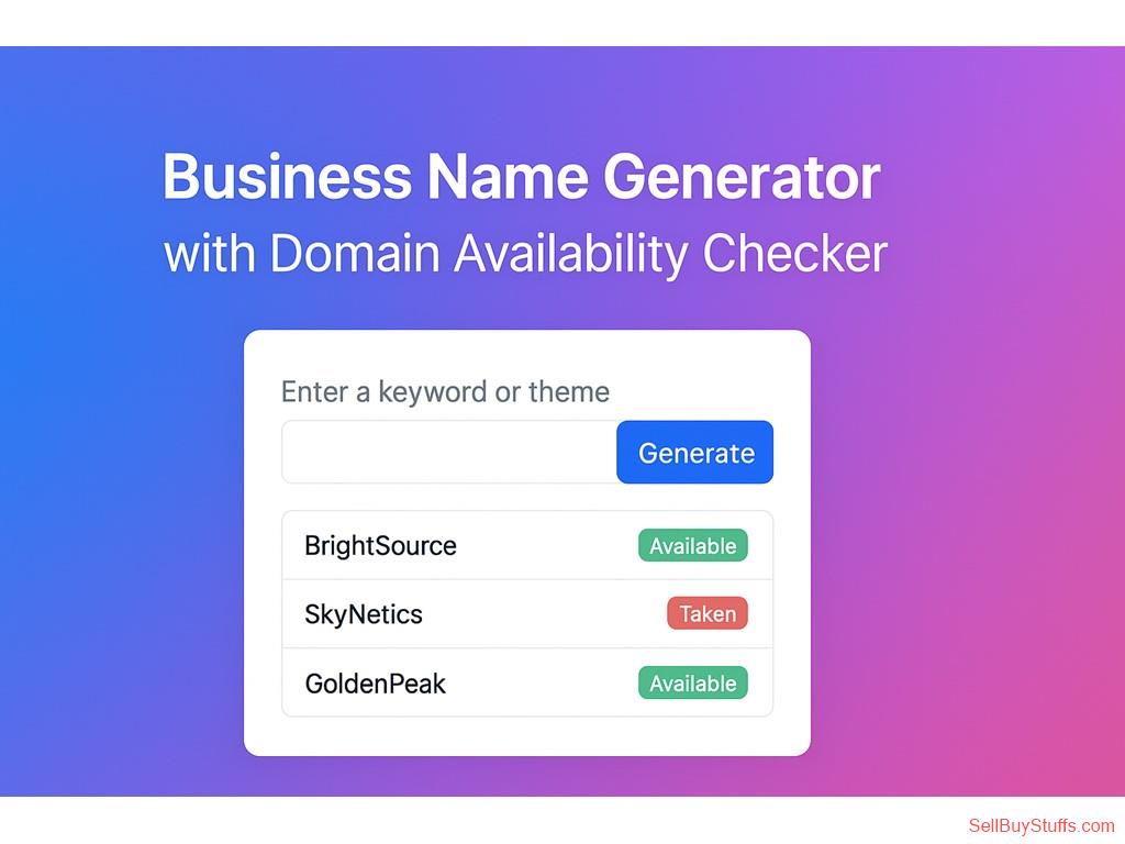 Indore Business Name Generator with Domain Check