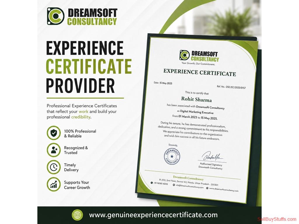 Delhi Title: Experience Certificate Provider in Delhi 