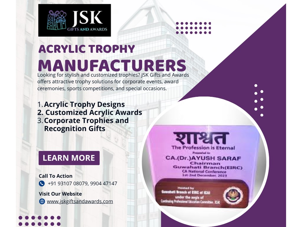 Australia Classifieds  Acrylic Trophy Manufacturers – JSK Gifts and Awards