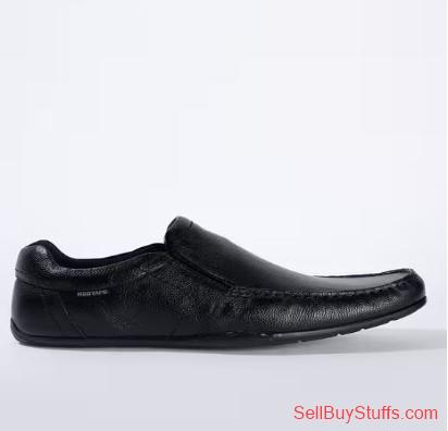 Mumbai Textured Slip-On Shoes with Moc-Stitch Upper