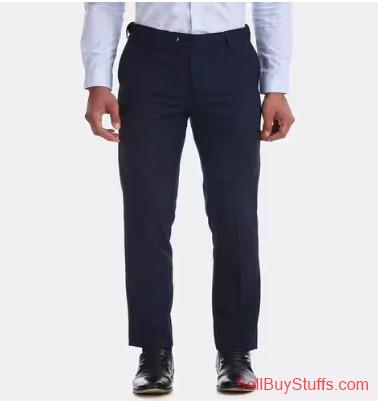Mumbai Mid-Rise Tapered Fit Flat-Front Trousers