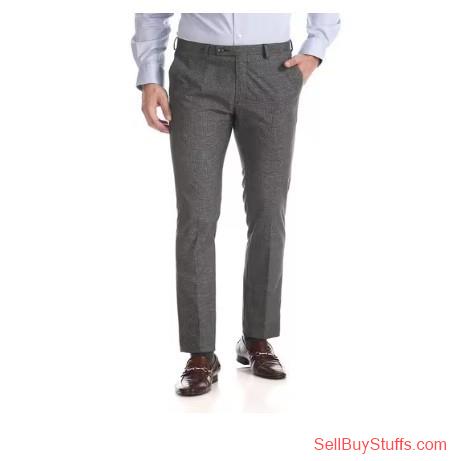 Mumbai Super Slim Fit Flat-Front Trousers