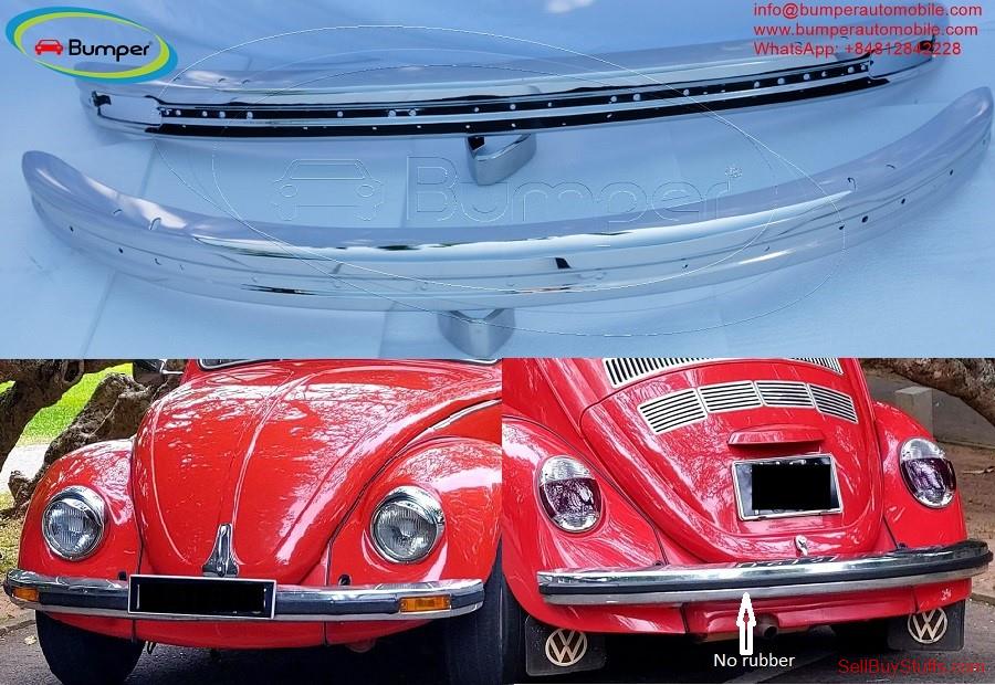 Delhi Volkswagen Beetle bumpers 1975 and onwards by stainless steel  (VW Käfer Stoßfänger satz ab 1975) new1