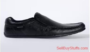Mumbai Textured Slip-On Shoes with Moc-Stitch Upper