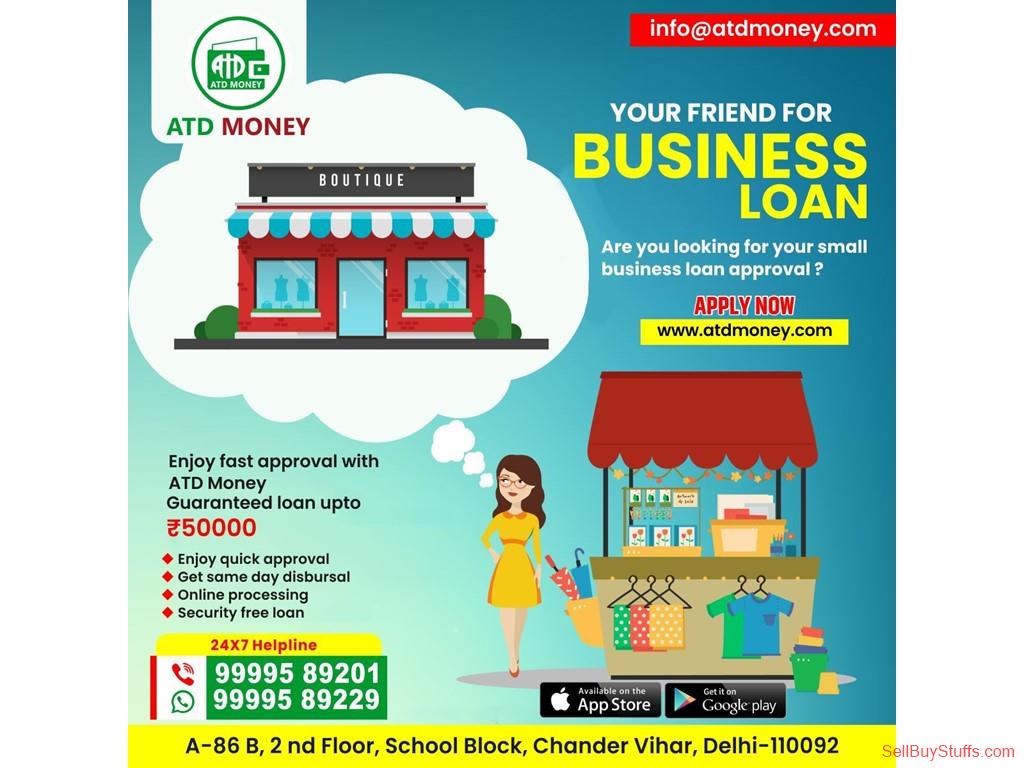 Delhi Apply For Small Business Loan. Get Unsecured Loan From ATD Money App.
