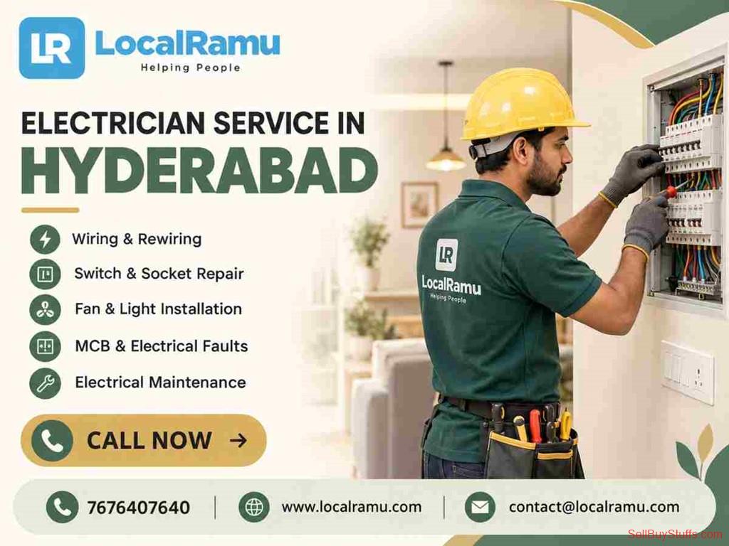 HYDERABAD-TELANGANA Get Professional Electrician Service in Hyderabad with LocalRamu Services