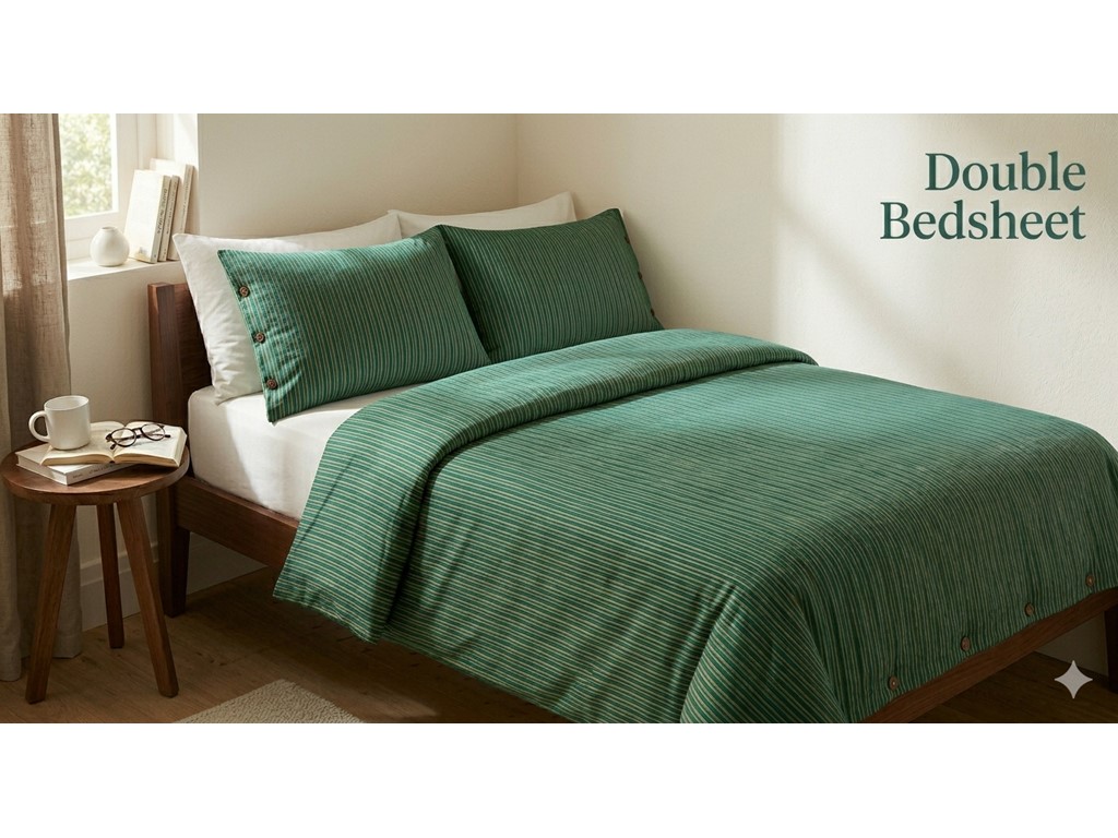 Gurgaon  Double Bed Bedsheet Cotton Online India – Soft, Stylish & Comfortable | TheIndiGlobal