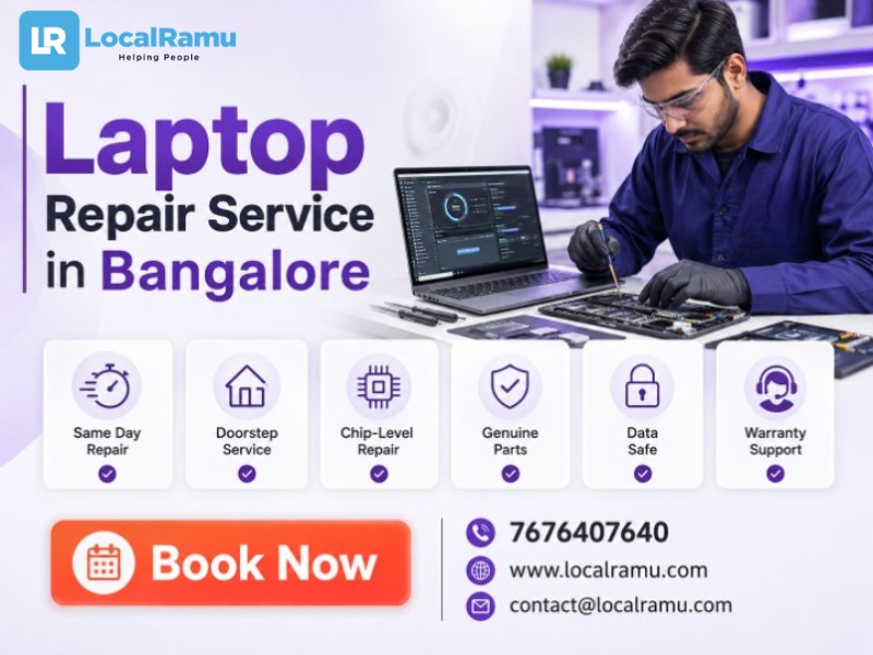 Bangalore Expert laptop repair service in bengaluru localramu services