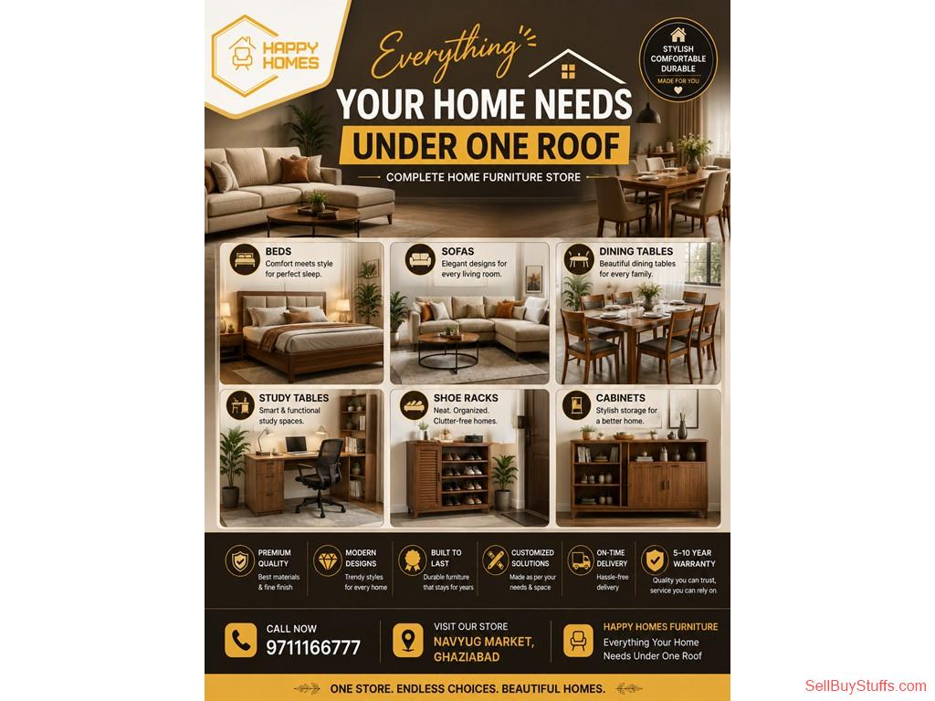 Ghaziabad Modern Wooden Furniture for Every Home – Happy Homes