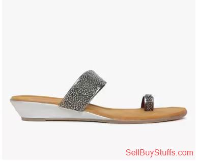 Mumbai Embellished Toe-Ring Wedges