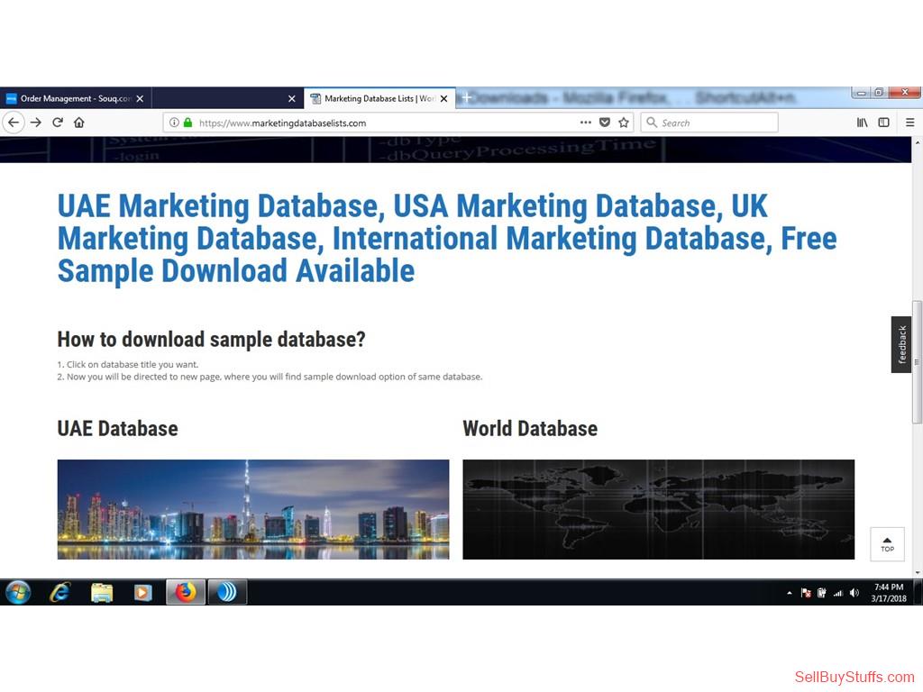 Mumbai UAE and other countries B2B & B2C databases for marketing on website.