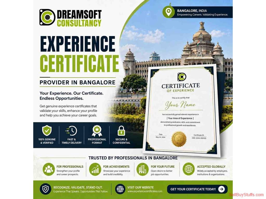Australia Classifieds Experience Certificate Provider in Bangalore