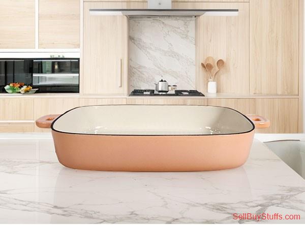 Classic Enameled Cast Iron 11-inch Roasting Lasagna Pan